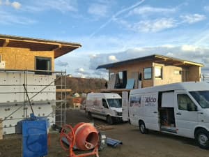 Construction of prefabricated houses with metal structures, hall all nar photo 22