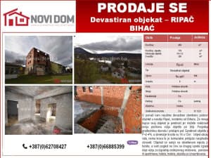 FOR SALE - Damaged property - Ripač - BIHAĆ