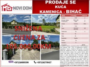 PRICE REDUCED - House - KAMENICA - BIHAĆ