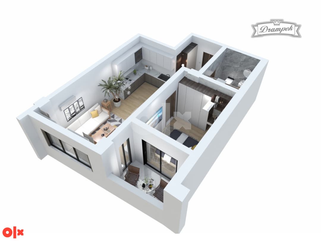 Two-room apartment 45.20 m2 Tuzla - TCT Sjenjak photo 2