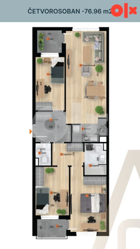 3-bedroom apartment - 75.58m2, Banja Luka (last unit) photo 6