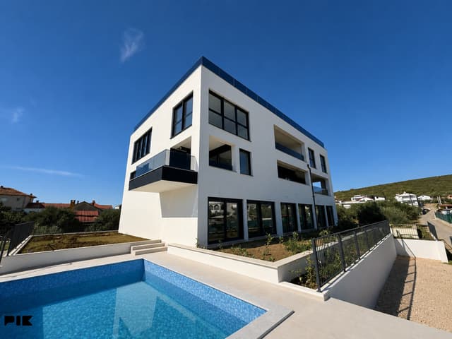 Zadar-Sukošan Hills-Private roof terrace with pool, Net 250 m2