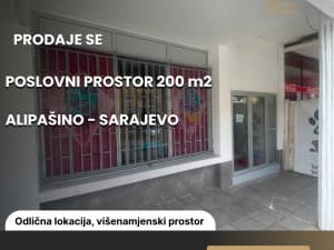 Commercial space 200 m2 - ALIPAŠINO/SARAJEVO - SALE/RENT