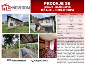 FOR SALE - with house - DŽAJE - BOSANSKA KRUPA