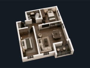 Three-bedroom apartment 49.9m2 | HORIZONT, Majevička, Bijeljina