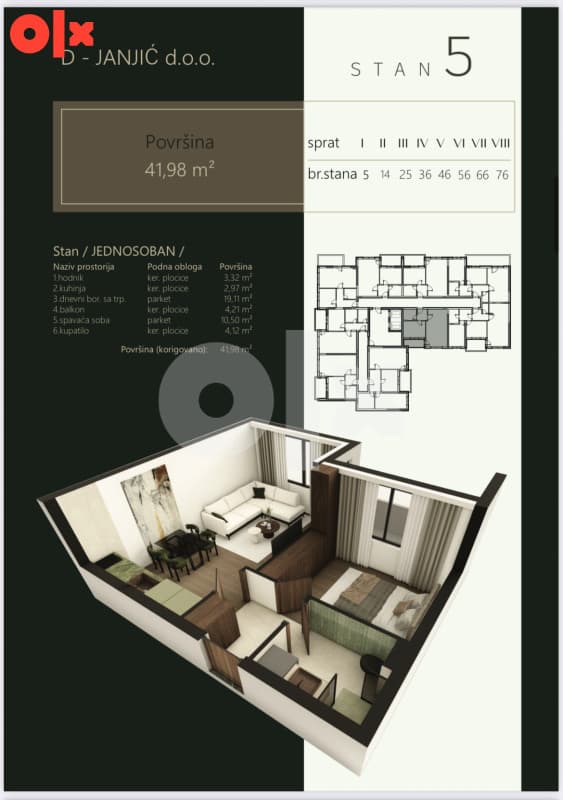 Apartment Pale 41.98m2