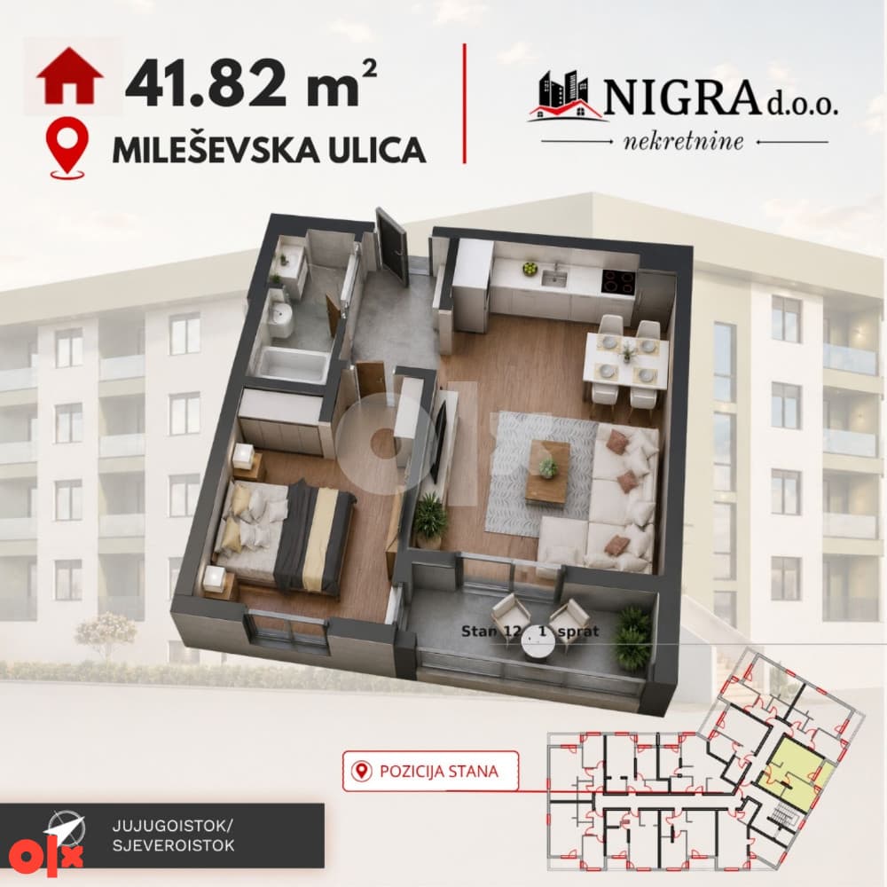 One-bedroom apartments from 39 to 45m2 photo 2