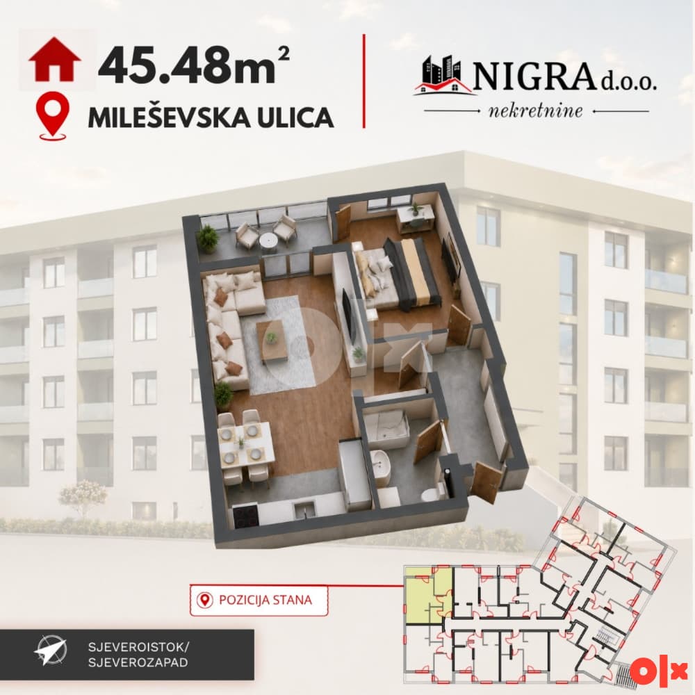One-bedroom apartments from 39 to 45m2 photo 7