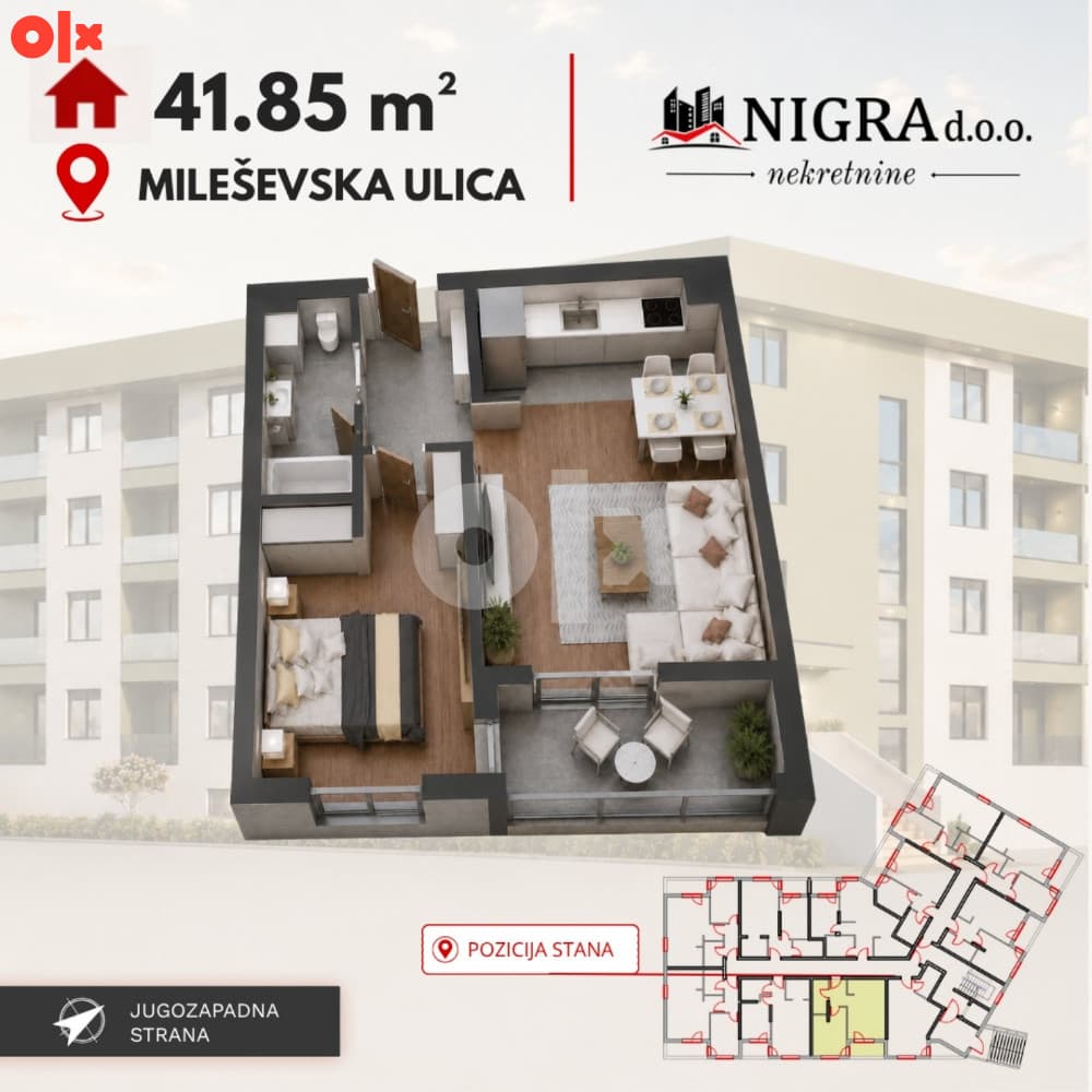 One-bedroom apartments from 39 to 45m2 photo 10