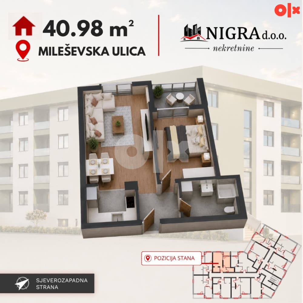 One-bedroom apartments from 39 to 45m2 photo 6