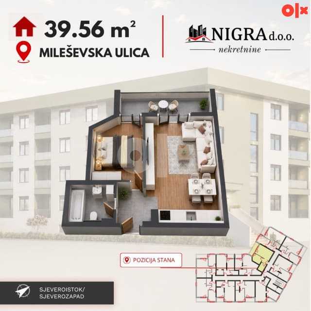One-bedroom apartments from 39 to 45m2 photo 4