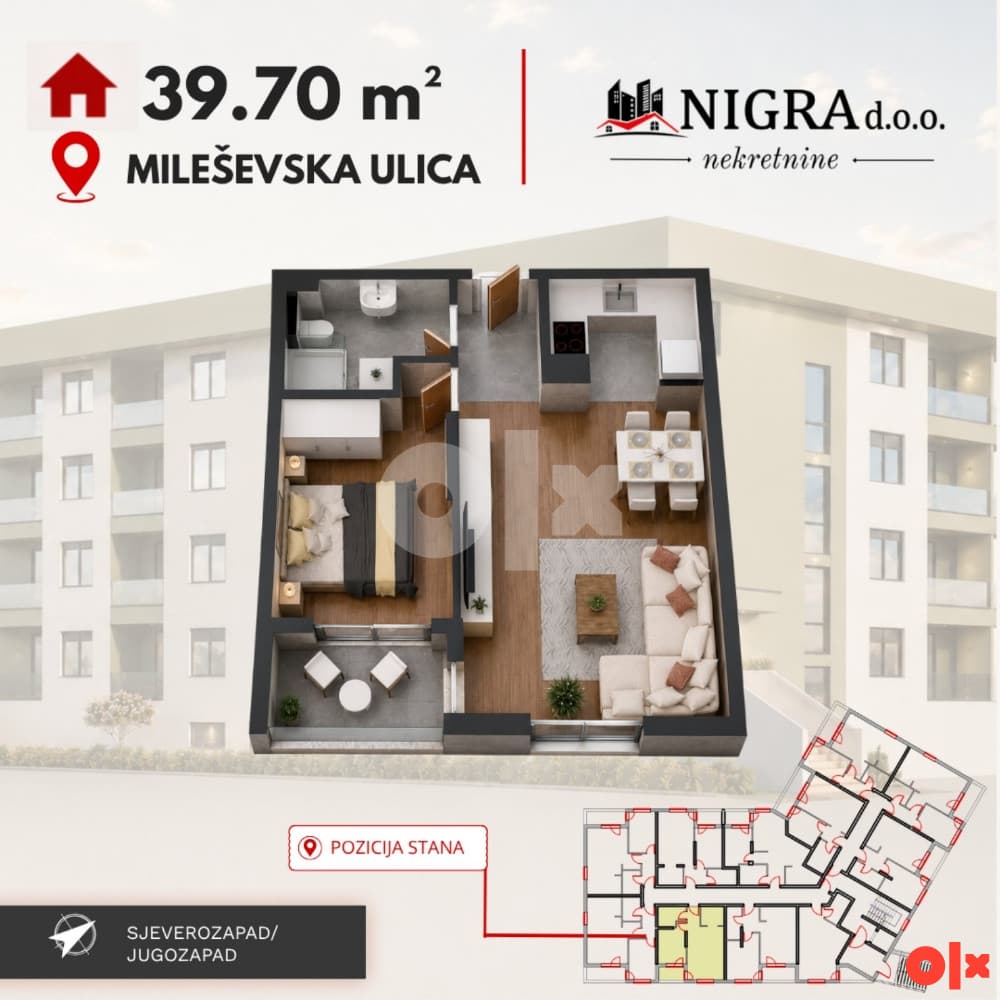 One-bedroom apartments from 39 to 45m2 photo 9