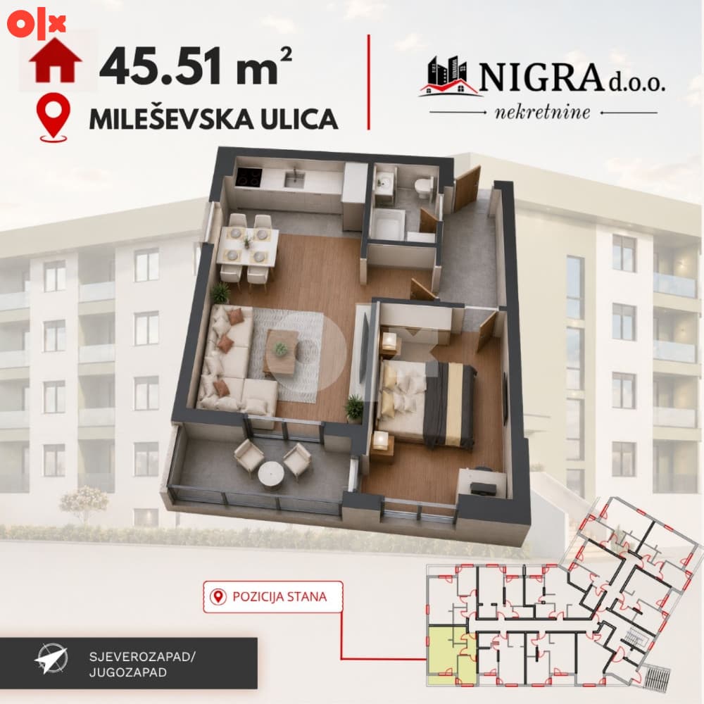 One-bedroom apartments from 39 to 45m2 photo 8