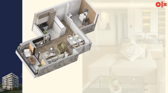 Apartment under construction – studio 32.69 m²