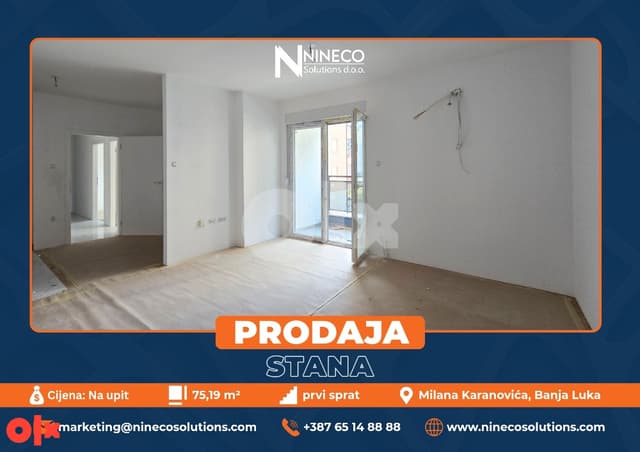 APARTMENT - NOVI BORIK - BANJA LUKA - 75.19 m2