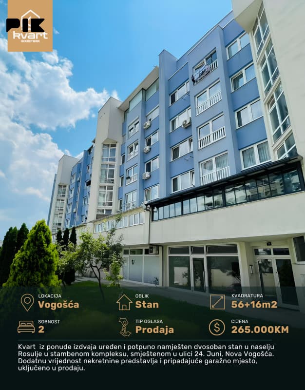 Apartment and Garage Vogošća - 56 m2