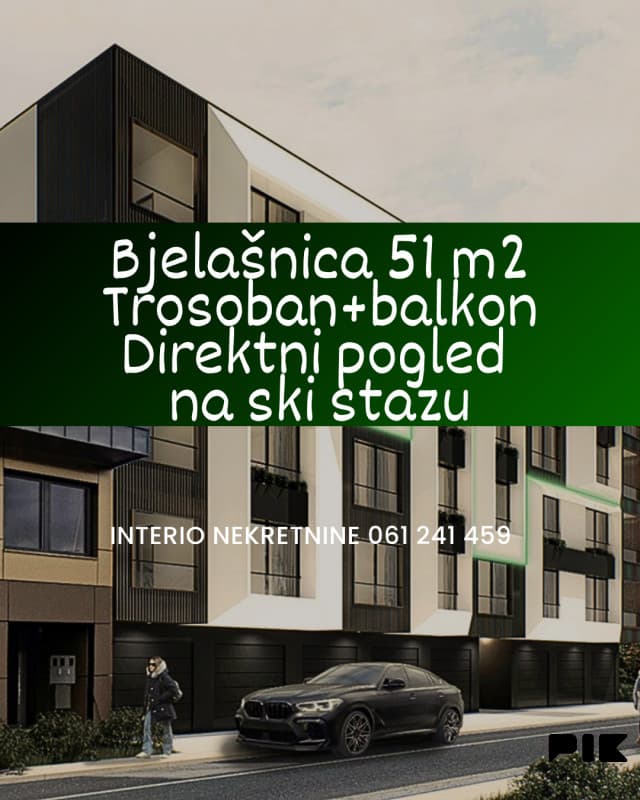 Bjelašnica 51 m2 trosoban sa balkonom Direktni pogled na stazu