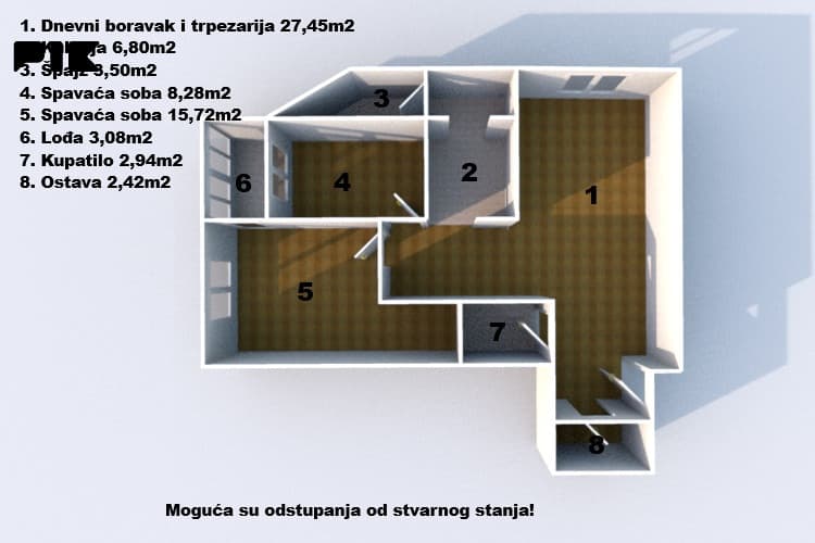 Furnished, three-room apartment, Nova Otoka, Otoka photo 19